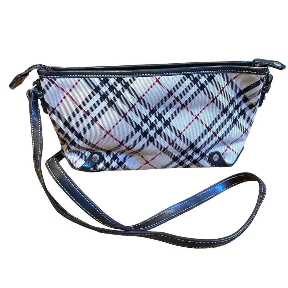 Burberry Vintage Blue Label Nova Check Adjustable Crossbody Purse Bag - Picture 2 of 14
